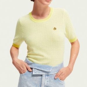 COPY - Scotch and Soda Yellow Knit Top Size Small